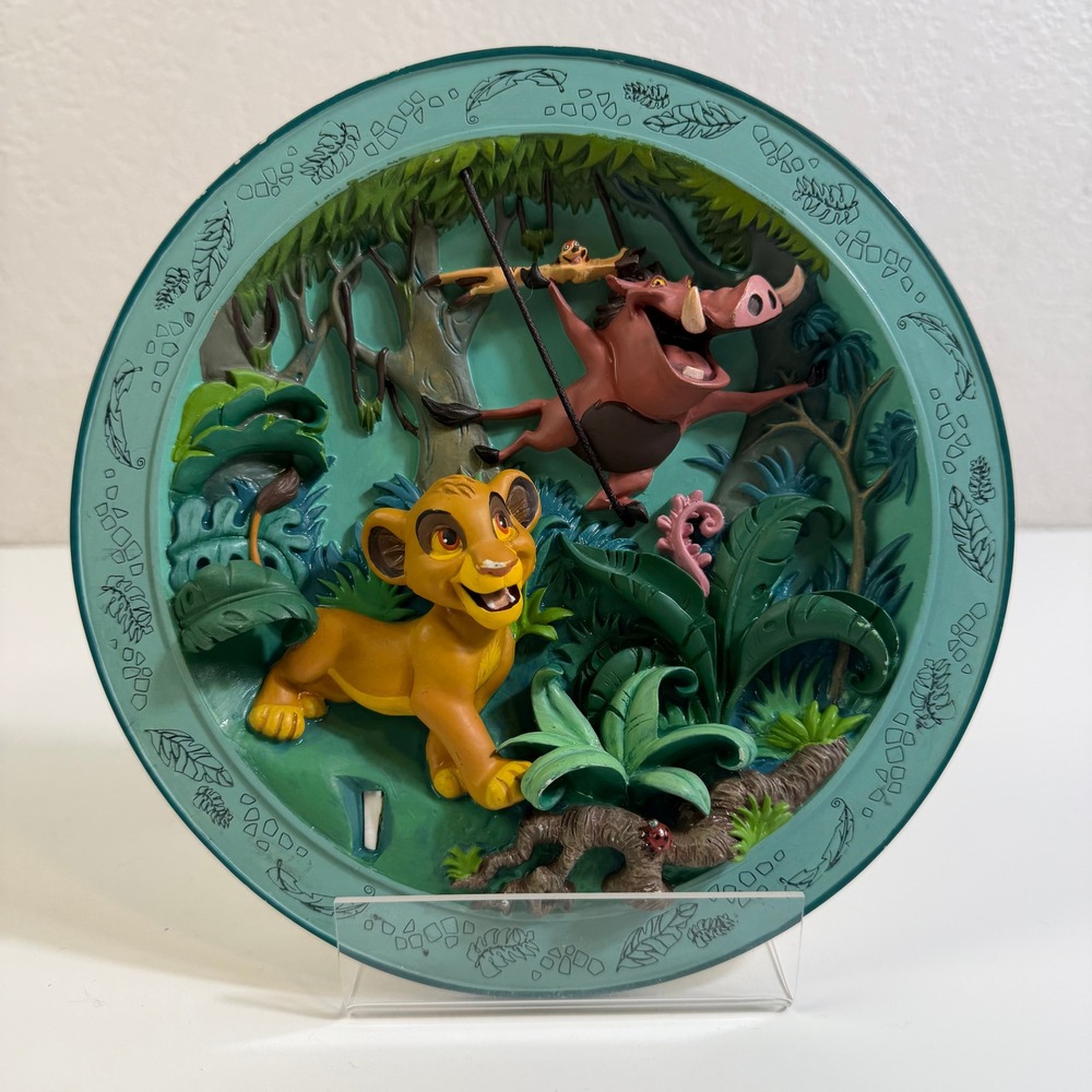 Disney Lion King Hakuna Matata 3D Collector Plate Simba Pumbaa Timon 4284/7500